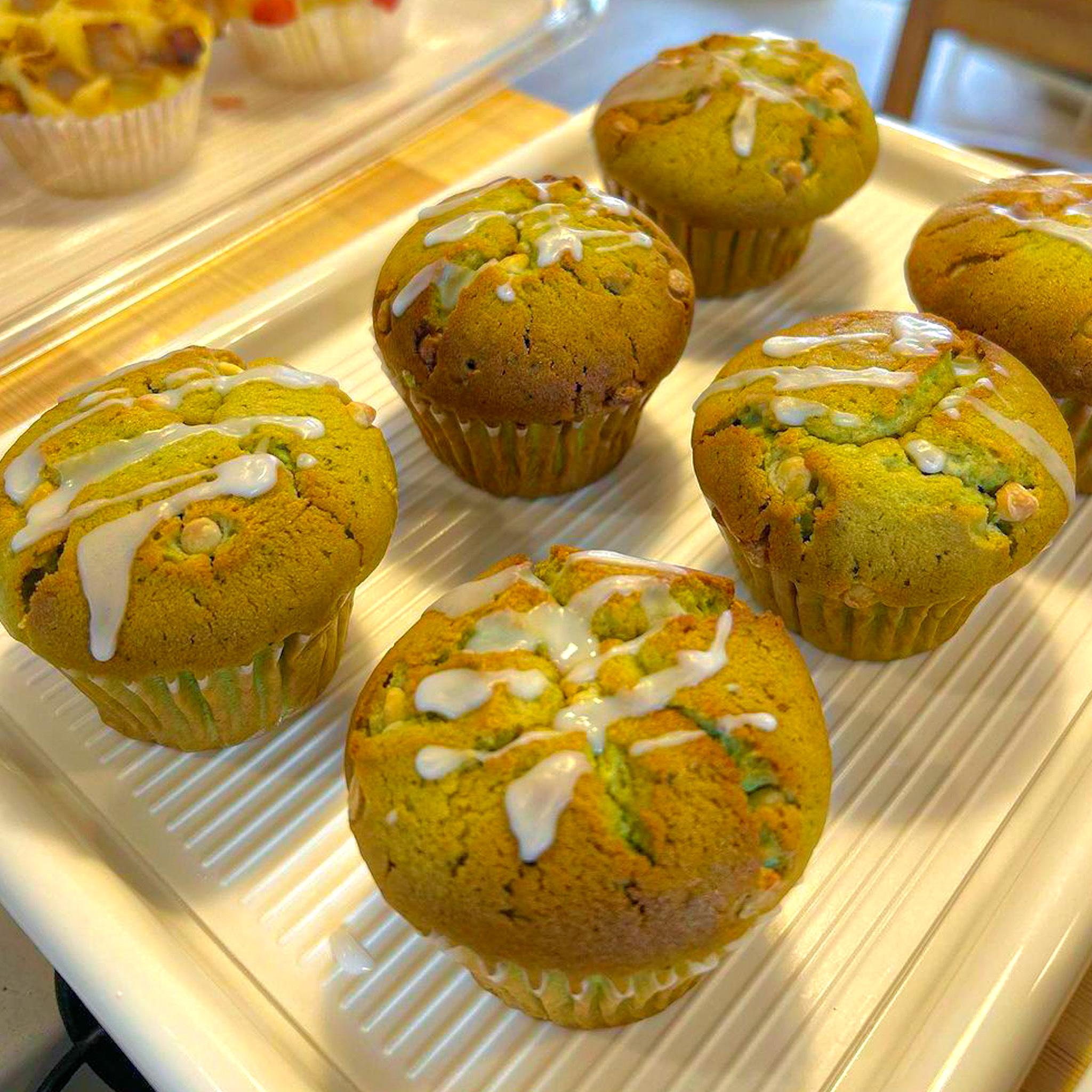 Maccha white chocolate chip Muffin
