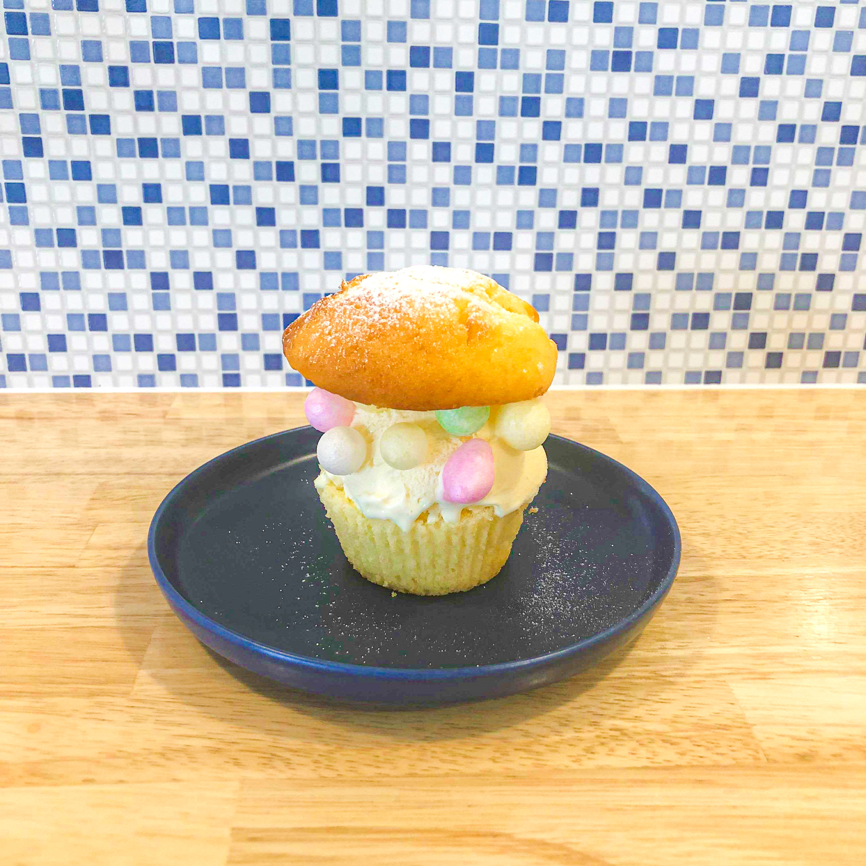 Muffin ice cream sandwich